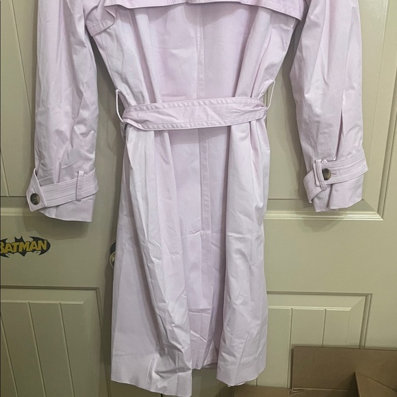 Ann Taylor Light Pink Double-Breasted Large Trench with Belt NWT - Picture 7 of 8